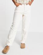 Asos Design High Rise 'super Slouchy' Mom Jeans In Cream-green