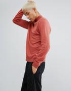 Asos Turtleneck Cotton Sweater In Rust - Brown