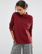 Selected Laua Oversize Knit Pullover - Red