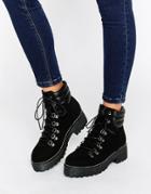 Asos Acrell Hiker Ankle Boots - Black