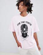 Asos Design Lil Yachty Oversized T-shirt - Pink