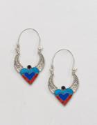 Reclaimed Vintage Inspired Heart Colored Earrings - Multi