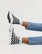 Converse Black And White Zig Zag Chuck Taylor Hi All Star Leather Voltage Sneakers