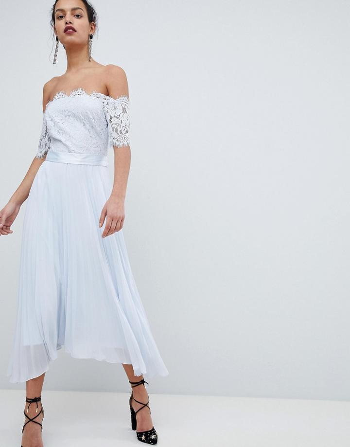 Coast Imi Lace Maxi Dress - Blue