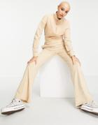 Influence Cropped Half Zip Sweater In Beige - Part Of A Set-neutral