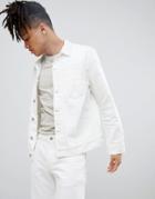 Weekday Core Denim Jacket Off White - White