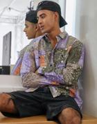 Karl Kani Signature Shirt In Patchwork Paisley - Part Of A Set-multi