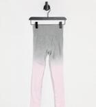 Love & Other Things Petite Gym Seamless Ombre Knitted Leggings In Pink & Gray-multi