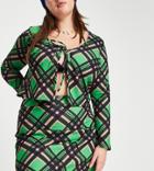 Asos Design Curve Mini Skirt In Check Print - Part Of A Set-multi
