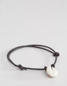 Asos Anklet In Rope With Shell - Black