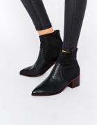 Asos Reynold Western Ankle Boots - Black