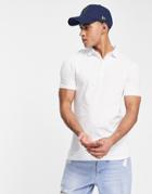 Brave Soul Muscle Fit Polo In White
