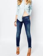 Replay Luz Mid Rise Skinny Jean - Blue