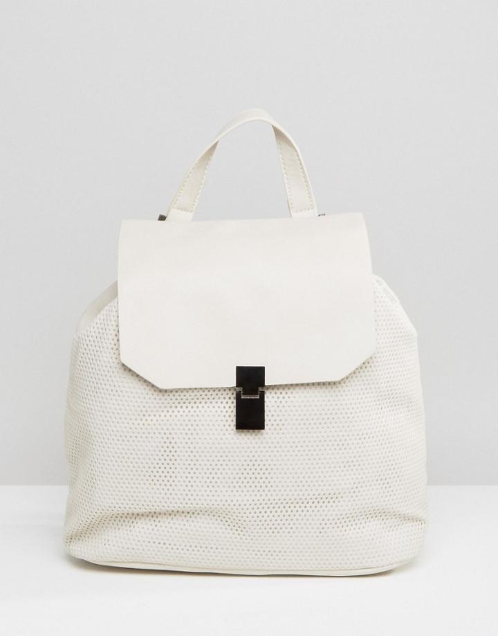 Pull & Bear Mesh Backpack - Stone