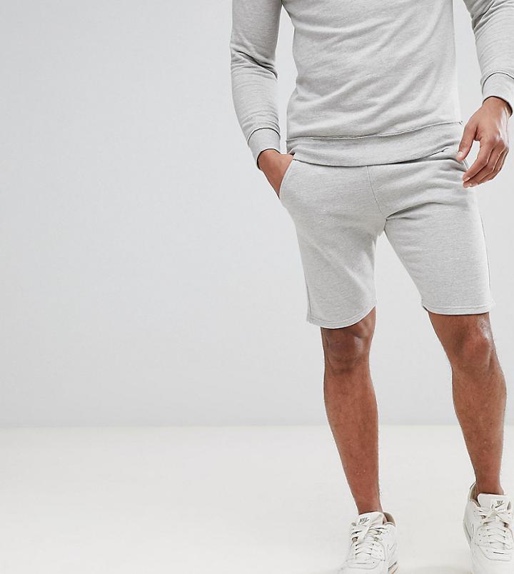 Le Breve Tall Basic Sweat Short - Gray