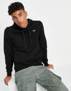 Lacoste Small Croc Logo Hoodie In Black