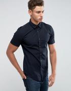 Esprit Short Sleeve Poplin Shirt - Black