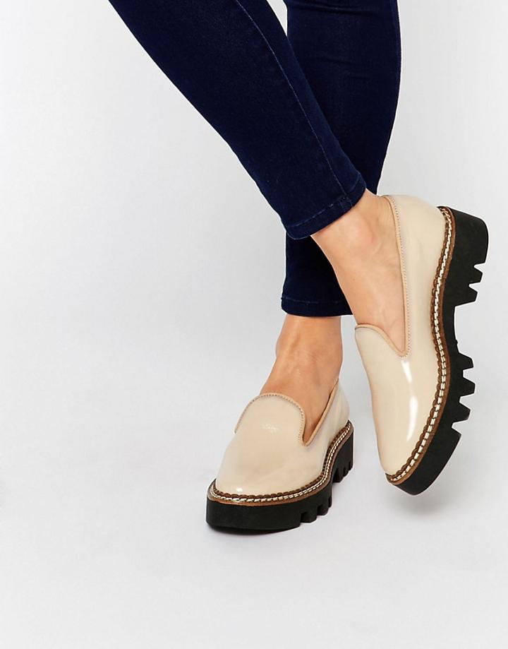 Aldo Chunky Sole Flat Shoes - Nude