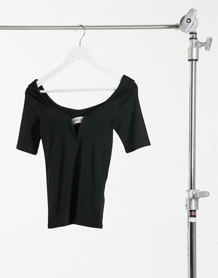 Ivyrevel Plunge Neck Top In Black