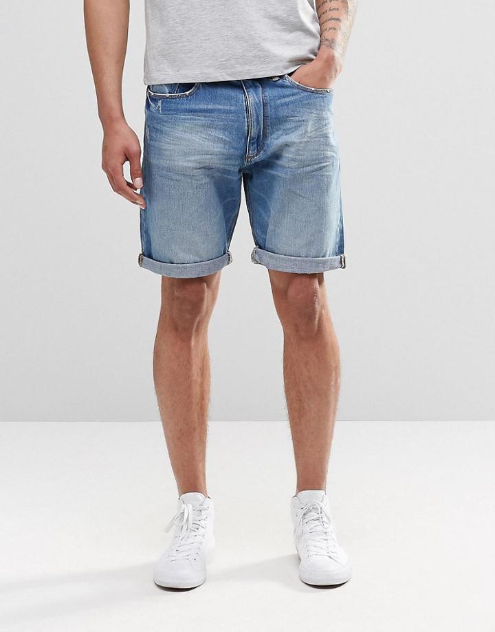 Esprit Light Wash Denim Shorts - Light Blue Denim