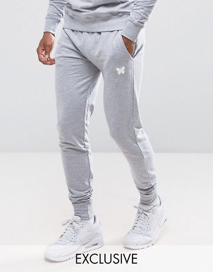 Good For Nothing Skinny Joggers In Gray With Small Logo - Gray