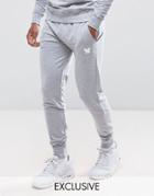 Good For Nothing Skinny Joggers In Gray With Small Logo - Gray