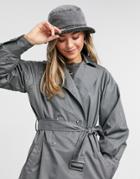 Threadbare Louisa Mac Coat In Slate Gray-grey