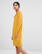 Vila Scoop Neck Knit Dress - Green