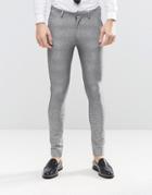 Asos Super Skinny Suit Trousers In Grey Ombr  - Gray
