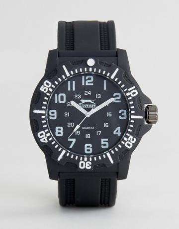 Slazenger Black Watch With White Markings - Black