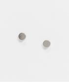 Asos Design Stainless Steel Faux Plug Earrings In Silver Tone