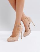 Faith Cruella Nude Heeled Shoes - Pink