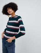 B.young Metallic Stripe Sweater-multi