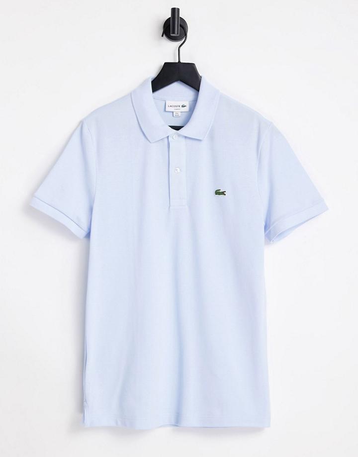 Lacoste Slim Fit Pique Polo In Pale Blue