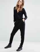 Noisy May Slouchy Jumpsuit With Hood - Black