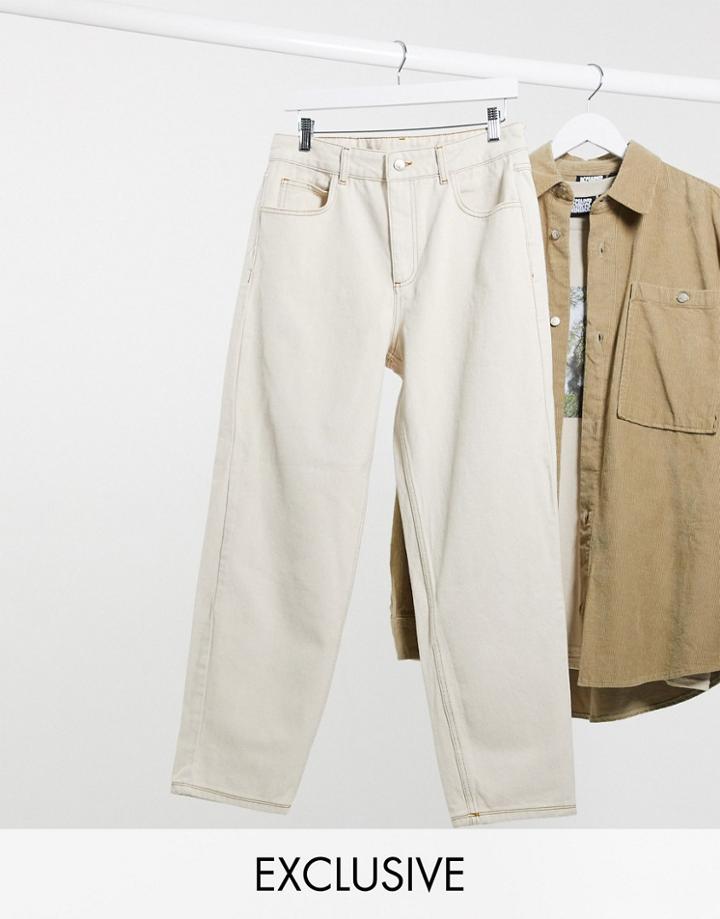 Reclaimed Vintage Inspired The '94 Classic Fit Jeans In Ecru-white