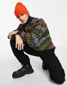 Asos Design Knit Heavyweight Christmas Sweater With Fair Isle Design In Dark Green