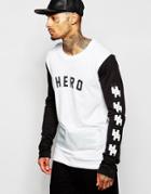 Hero's Heroine Long Sleeve T-shirt Longline With Back Print