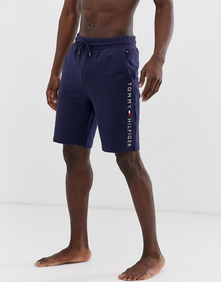 Tommy Hilfiger Sweat Short With Side Logo In Navy - Navy