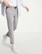 Harry Brown Elasticized Carrot Fit Elegant Joggers With Drawstring Cuff - Part Of A Set-gray