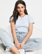Only Saturday Slogan T-shirt-blue