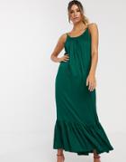 Y.a.s Maxi Dress In Textured Stripe - Green