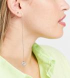 Aldo Cartiglian Through Drop Earrings With Gem In Gold