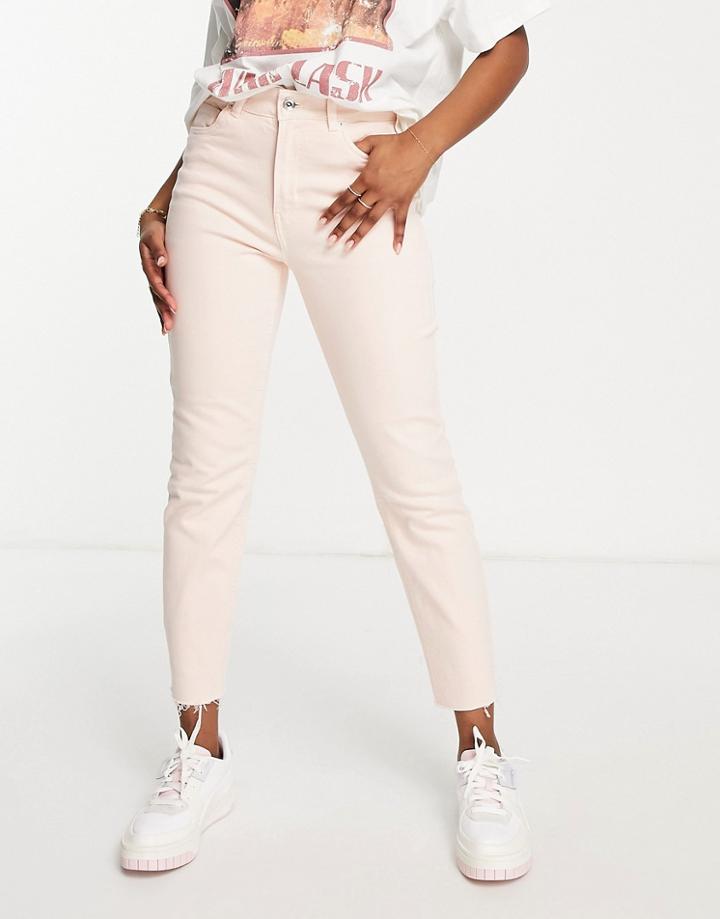 Vero Moda Brenda Straight Leg Jeans In Light Pink