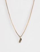 Asos Design Necklace With Old School Phone Pendant In Gold - Gold