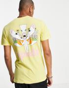 Ripndip Heady Angel Back Print T-shirt In Yellow