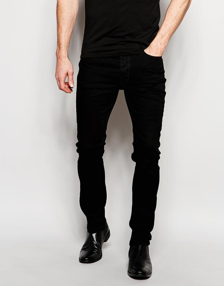 Hype Jeans In Skinny Fit - Black