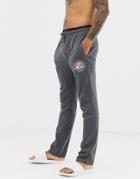 Ellesse Lounge Joggers With Logo Double Waistband In Gray - Gray