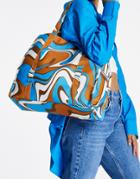 Asos Design Oversized Canvas Tote Bag In Swirl Print-multi