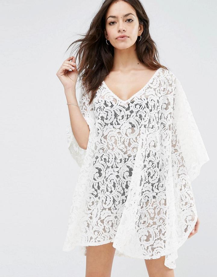 Melissa Odabash Ignes Crochet Beach Dress - Cream